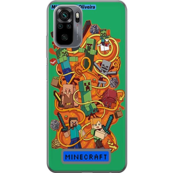 Xiaomi Redmi Note 10S Läpinäkyvä kuori Minecraft