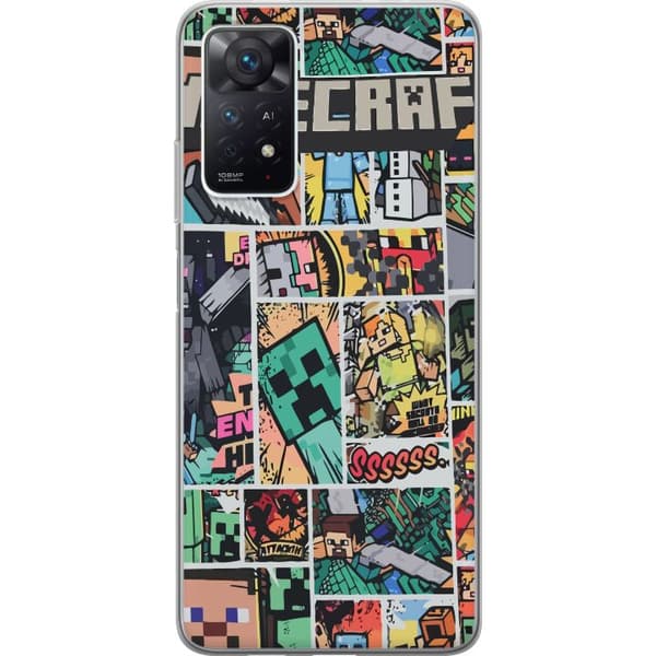 Xiaomi Redmi Note 11 Pro 5G Genomskinligt Skal Minecraft Art