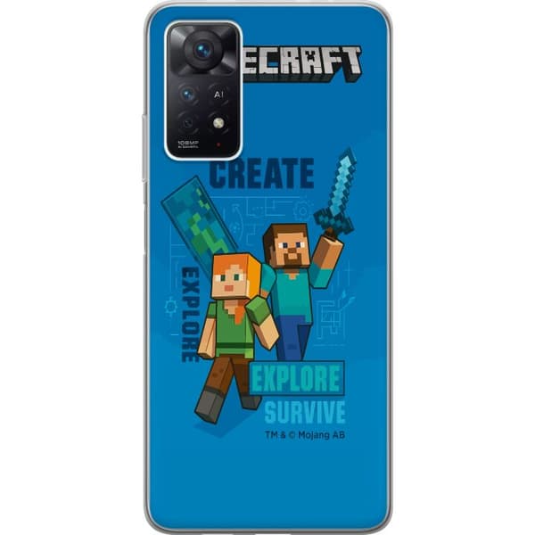 Xiaomi Redmi Note 11 Pro 5G Gennemsigtig cover Minecraft Huler