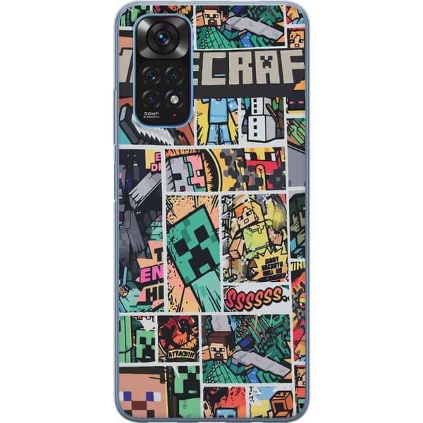 Xiaomi Redmi Note 11S Läpinäkyvä kuori Minecraft Taide