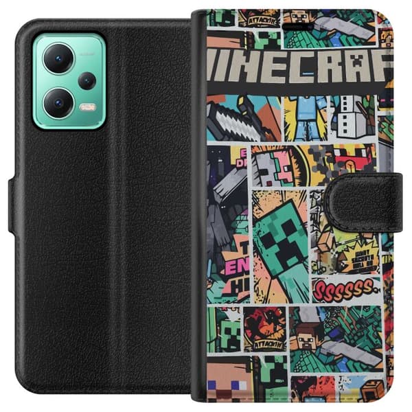 Xiaomi Redmi Note 12 Tegnebogsetui Minecraft Kunst