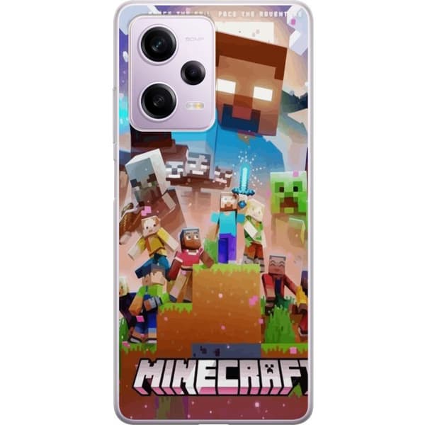 Xiaomi Redmi Note 12 Pro Genomskinligt Skal Minecraft