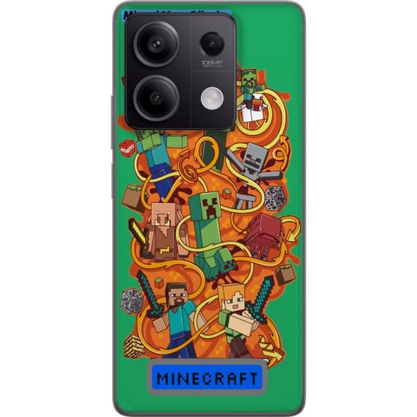 Xiaomi Redmi Note 13 Genomskinligt Skal Minecraft