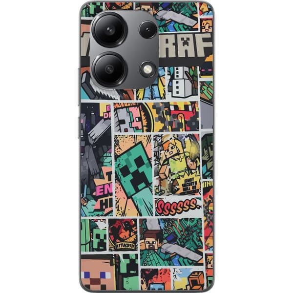 Xiaomi Redmi Note 13 4G Gennemsigtig cover Minecraft Kunst