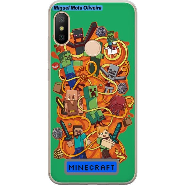 Xiaomi Redmi 6 Pro Gennemsigtig cover Minecraft