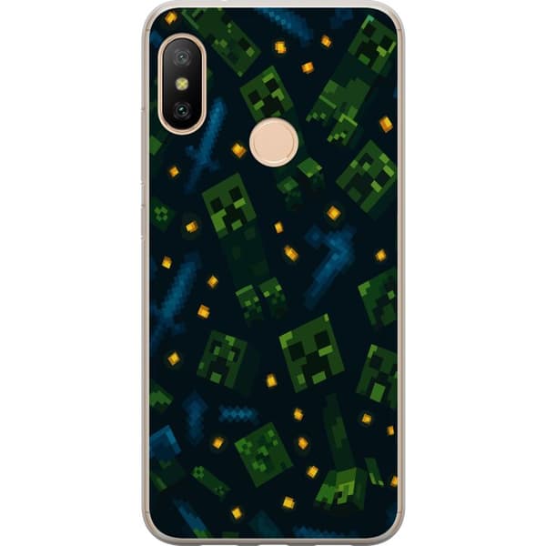 Xiaomi Redmi 6 Pro Läpinäkyvä kuori Minecraft Dungeons Mob
