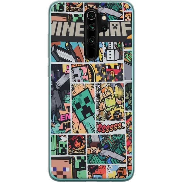 Xiaomi Redmi Note 8 Pro Läpinäkyvä kuori Minecraft Taide