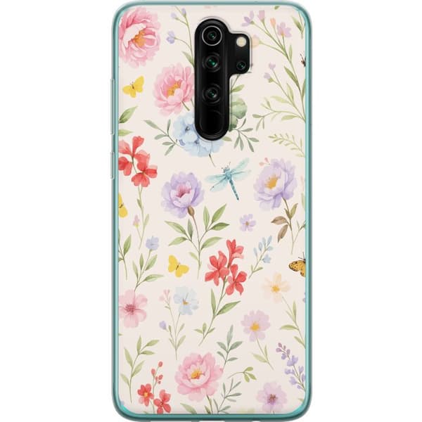 Xiaomi Redmi Note 8 Pro  Läpinäkyvä kuori Kukat