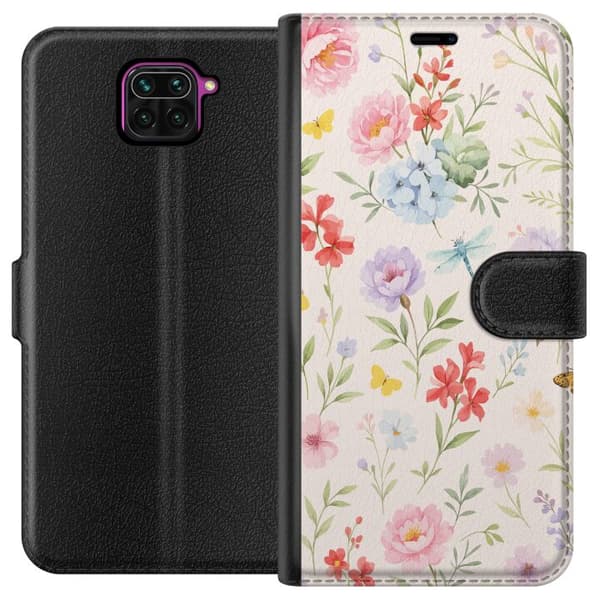 Xiaomi Redmi Note 9 Lompakkokotelo Kukat