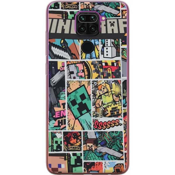 Xiaomi Redmi Note 9 Genomskinligt Skal Minecraft Art