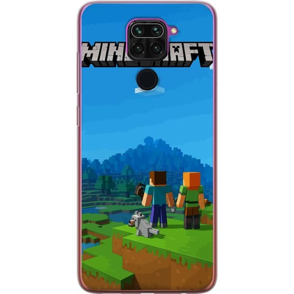Xiaomi Redmi Note 9 Genomskinligt Skal Minecraft Key Art
