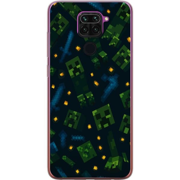 Xiaomi Redmi Note 9 Genomskinligt Skal Minecraft Dungeons Mob