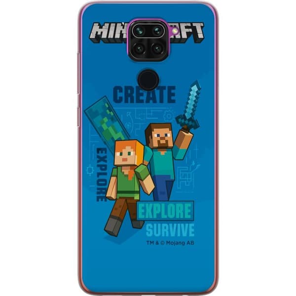 Xiaomi Redmi Note 9 Genomskinligt Skal Minecraft Caves