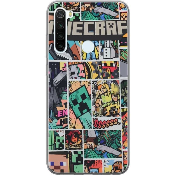 Xiaomi Redmi Note 8 Genomskinligt Skal Minecraft Art