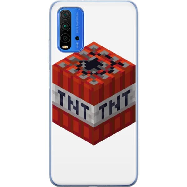 Xiaomi Redmi Note 9 4G Genomskinligt Skal Minecraft TNT