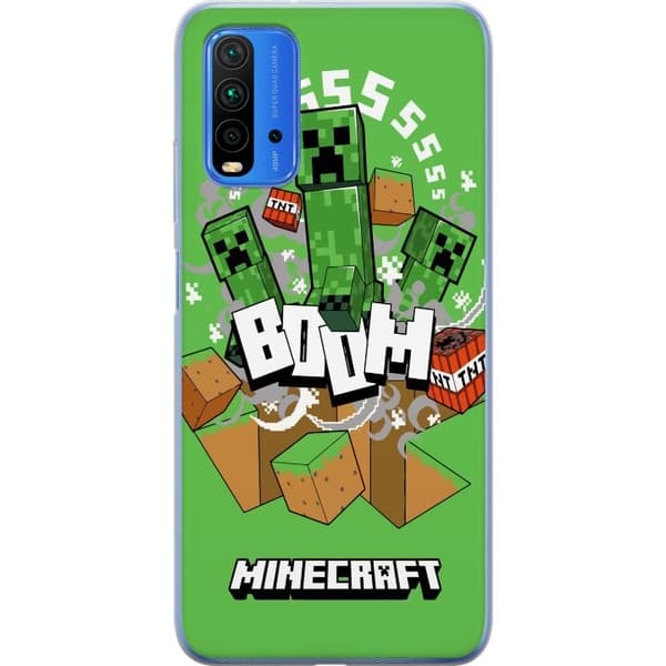 Xiaomi Redmi Note 9 4G Genomskinligt Skal Minecraft Boom