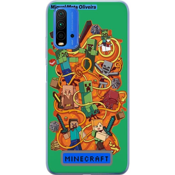 Xiaomi Redmi Note 9 4G Läpinäkyvä kuori Minecraft