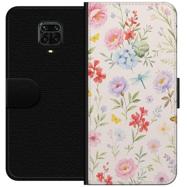 Xiaomi Redmi Note 9S Plånboksfodral Blommor