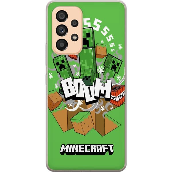 Samsung Galaxy A53 5G Gennemsigtig cover Minecraft Boom