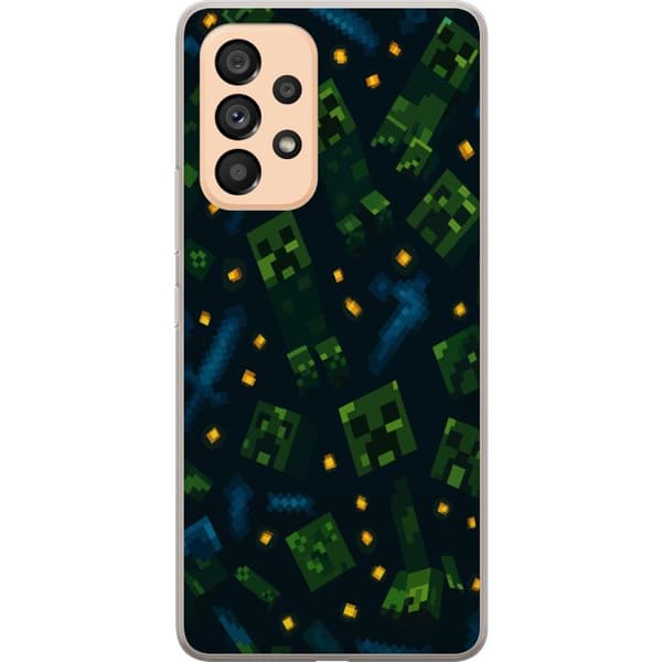 Samsung Galaxy A53 5G Gennemsigtig cover Minecraft Dungeons Mob