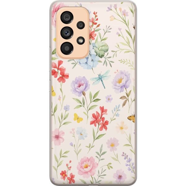 Samsung Galaxy A53 5G Gennemsigtig cover Blomster