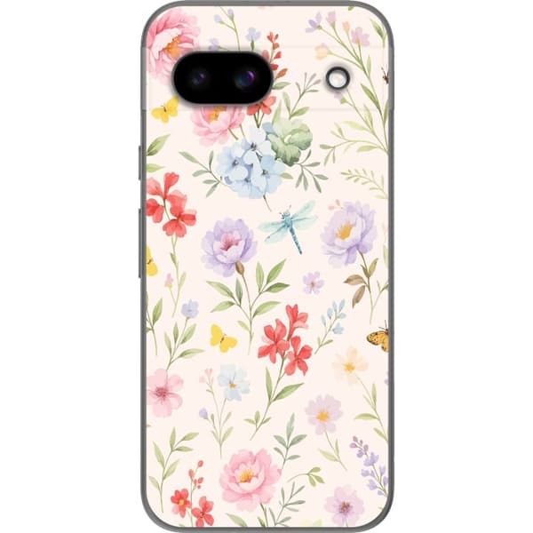 Google Pixel 8a Gennemsigtig cover Blomster