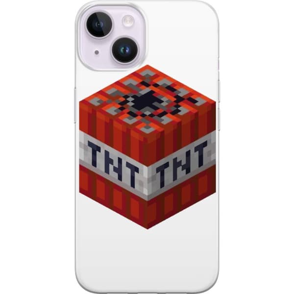 Apple iPhone 14 Genomskinligt Skal Minecraft TNT