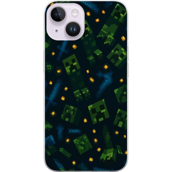 Apple iPhone 14 Gennemsigtig cover Minecraft Dungeons Mob