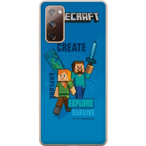 Samsung Galaxy S20 FE Genomskinligt Skal Minecraft Caves