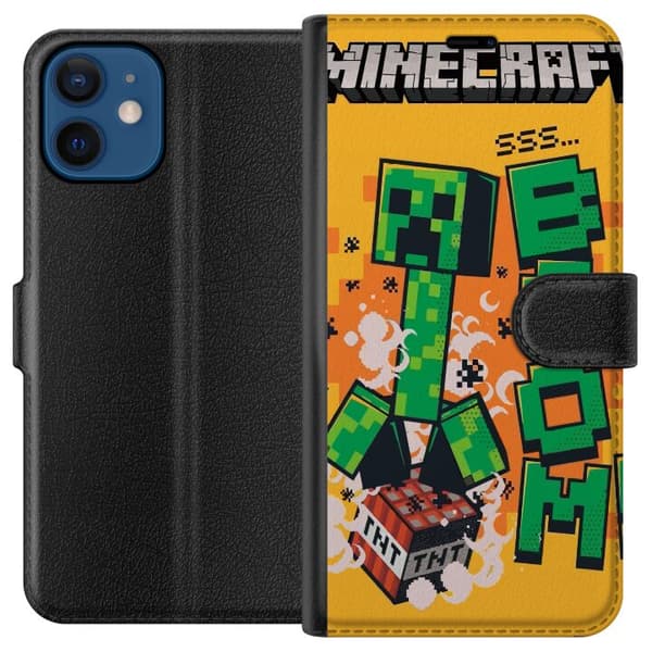 Apple iPhone 12  Tegnebogsetui Minecraft Boom