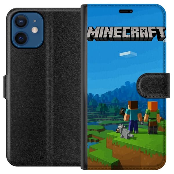 Apple iPhone 12  Plånboksfodral Minecraft Key Art