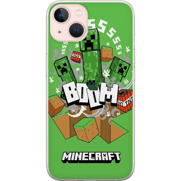 Apple iPhone 13 Genomskinligt Skal Minecraft Boom