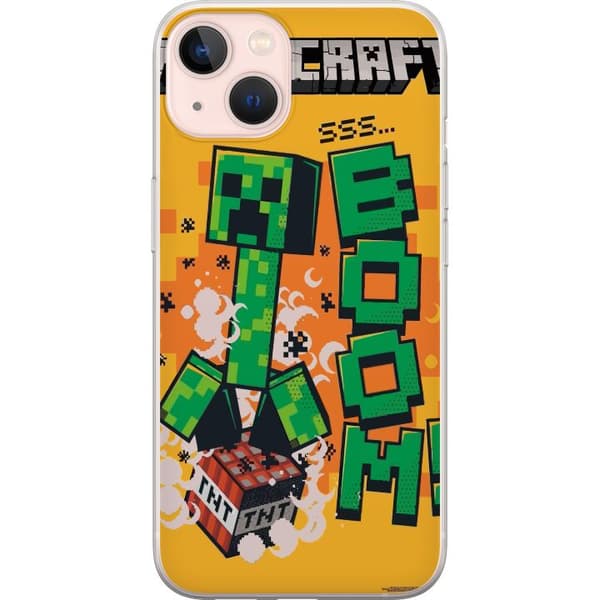 Apple iPhone 13 Läpinäkyvä kuori Minecraft Boom