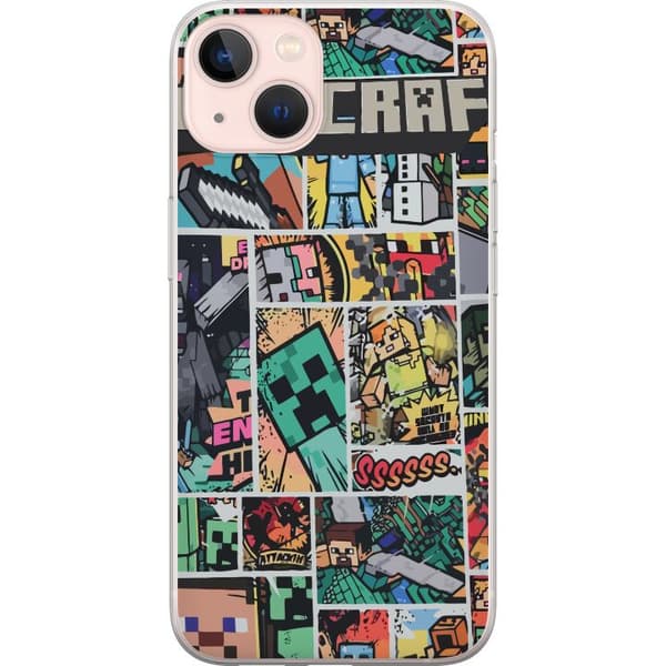 Apple iPhone 13 Gennemsigtig cover Minecraft Kunst