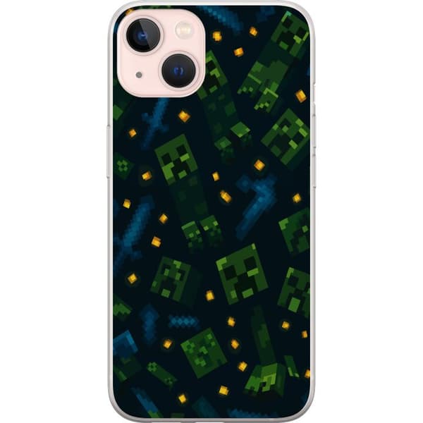 Apple iPhone 13 Gennemsigtig cover Minecraft Dungeons Mob