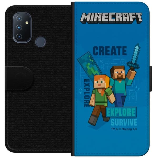 OnePlus Nord N100 Lommeboketui Minecraft Grotter