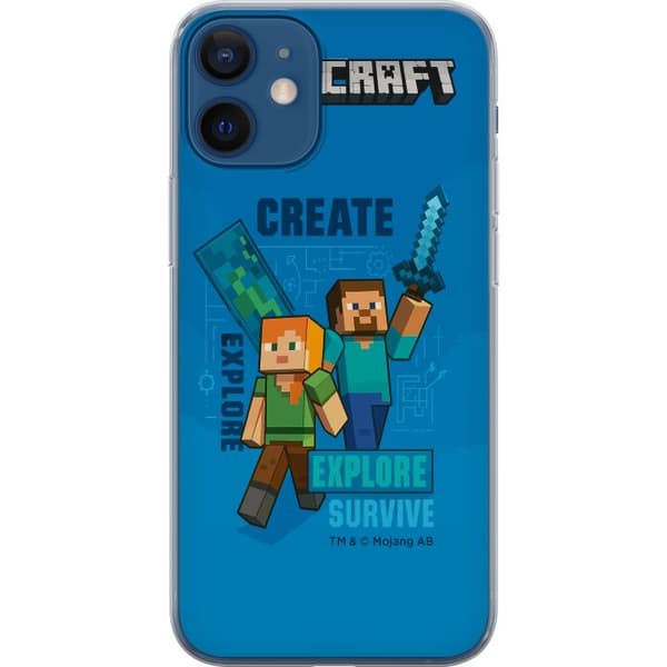 Apple iPhone 12 Gjennomsiktig deksel Minecraft Grotter