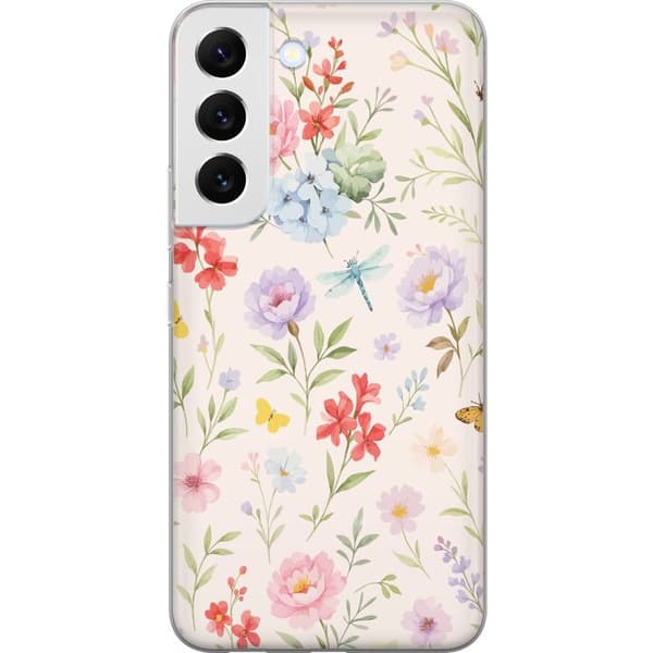 Samsung Galaxy S22 5G Läpinäkyvä kuori Kukat