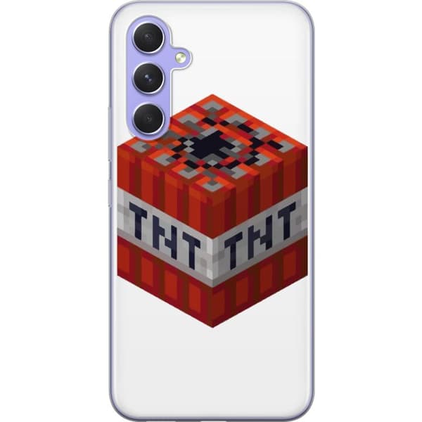 Samsung Galaxy A54 Läpinäkyvä kuori Minecraft TNT
