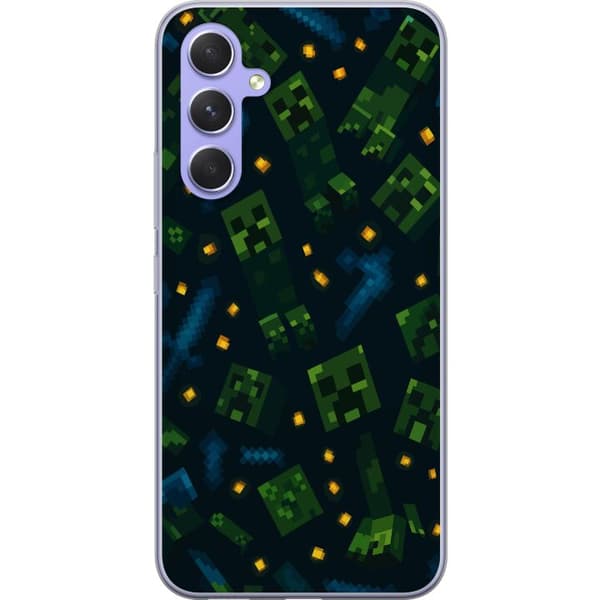 Samsung Galaxy A54 Genomskinligt Skal Minecraft Dungeons Mob