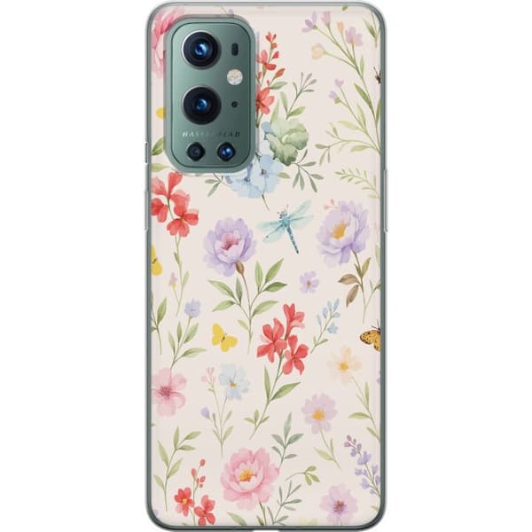 OnePlus 9 Pro Gennemsigtig cover Blomster