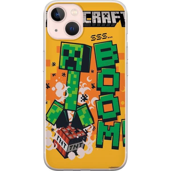 Apple iPhone 13 mini Genomskinligt Skal Minecraft Boom
