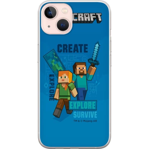 Apple iPhone 13 mini Gennemsigtig cover Minecraft Huler