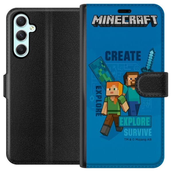 Samsung Galaxy A34 Lommeboketui Minecraft Grotter