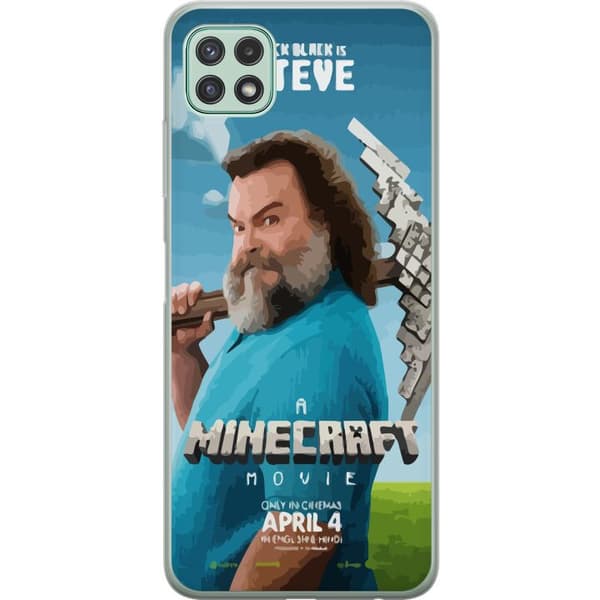 Samsung Galaxy A22 5G Gennemsigtig cover En Minecraft-film