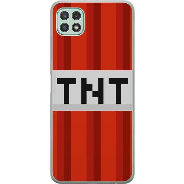 Samsung Galaxy A22 5G Gennemsigtig cover Minecraft TNT