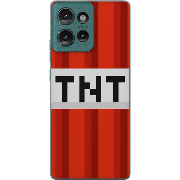 Motorola Edge 50 Läpinäkyvä kuori Minecraft TNT