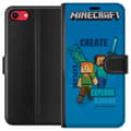 Miniatyrbillede 1 af 3: Apple iPhone SE (2022) Tegnebogsetui Minecraft Huler