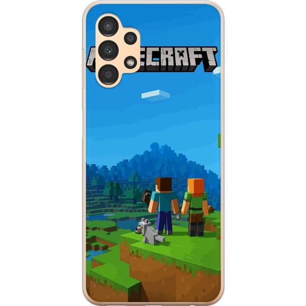 Samsung Galaxy A13 Genomskinligt Skal Minecraft Key Art