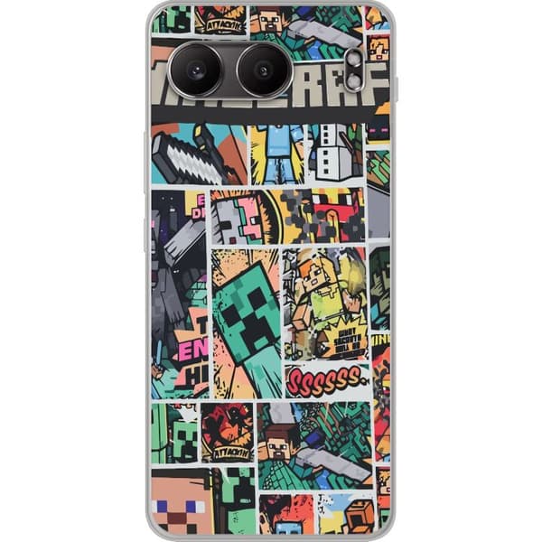 OnePlus Nord 4 Genomskinligt Skal Minecraft Art